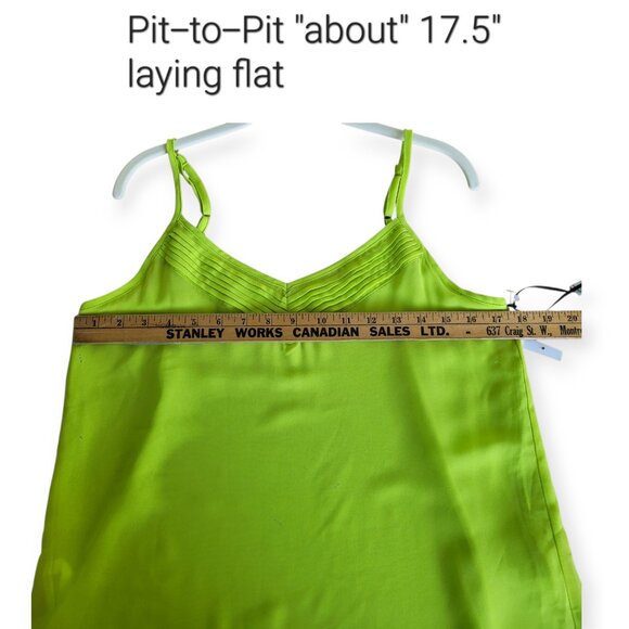 1State Lime Green Chiffon Sleeveless Tank NWT Size S - Picture 4 of 9
